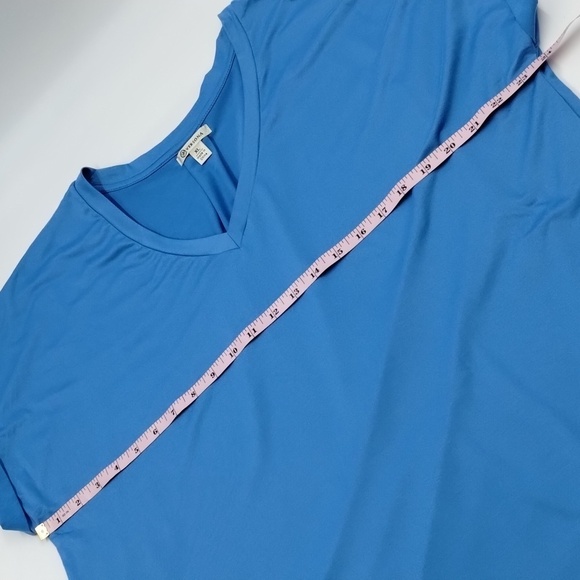 Versona Caribbean blue v-neckline size XL blouse - Picture 6 of 10